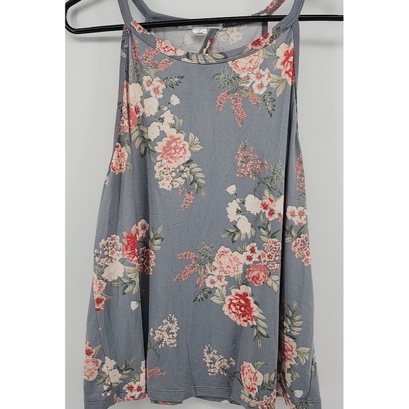 Flora Nikrooz Silky Floral Shorts Cami 2-Piece Pajama Set Sz‎ L Grey Feminine - Picture 2 of 7